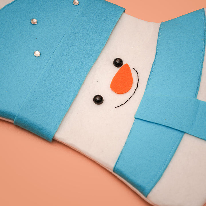 Handmade Personalized Snowman Felt Stocking | Xmas Gifting Ideas