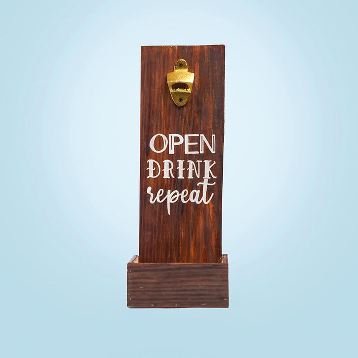 Wall Mounted Wooden Bottle Opener