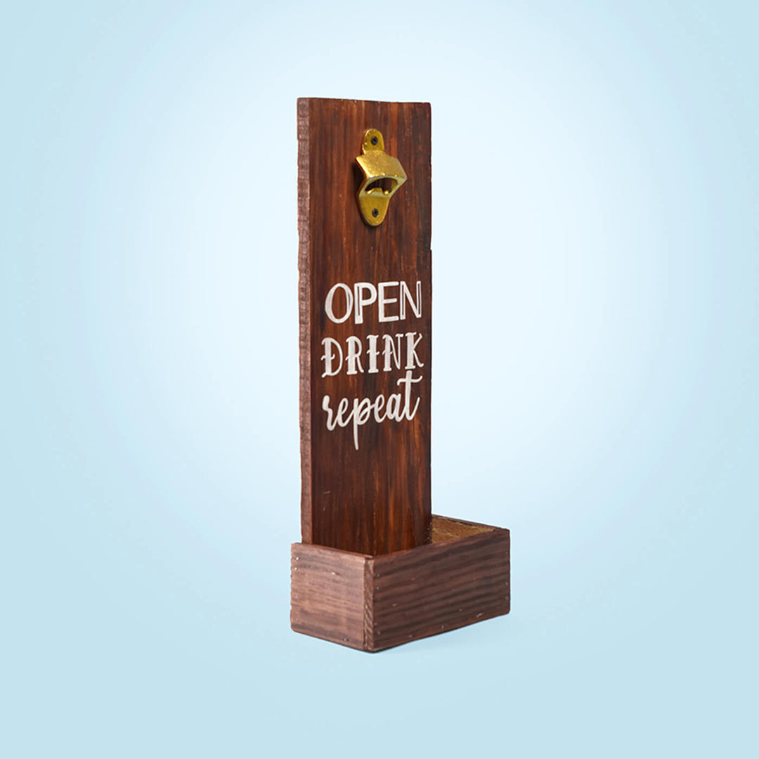 Wall Mounted Wooden Bottle Opener