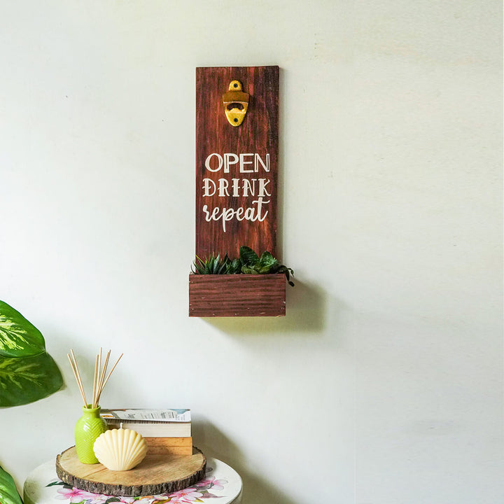 Wall Mounted Wooden Bottle Opener