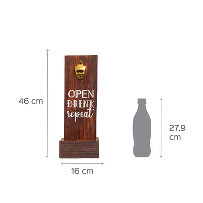 Wall Mounted Wooden Bottle Opener