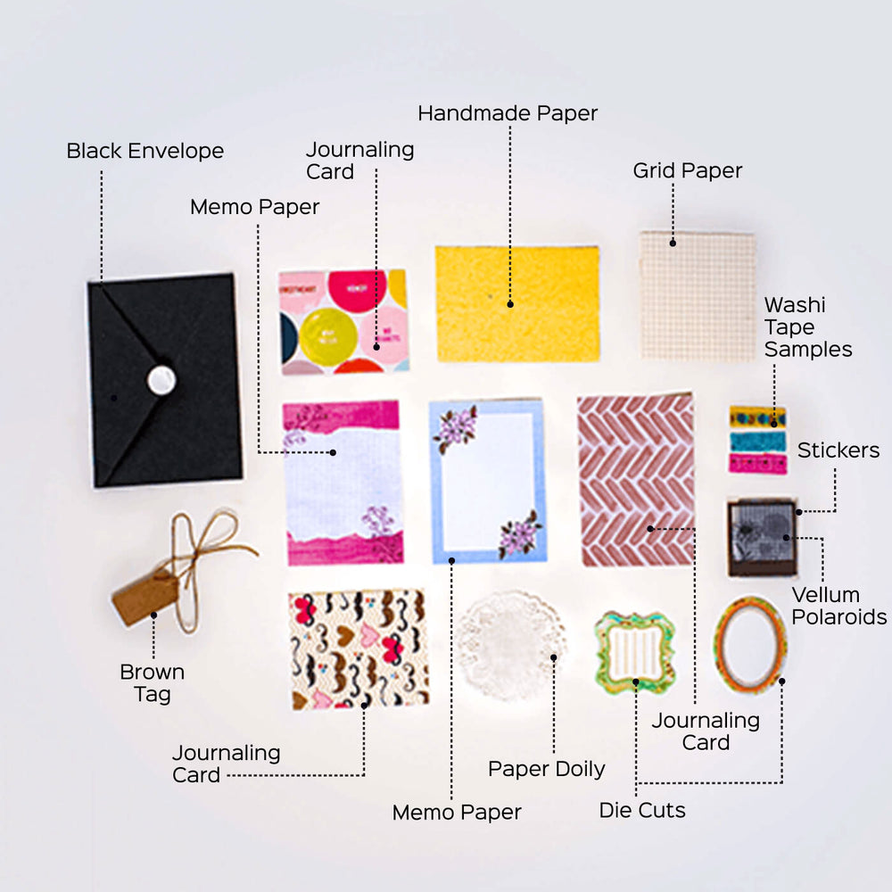 All-inclusive Art Journaling DIY Kit - Vintage - Zwende