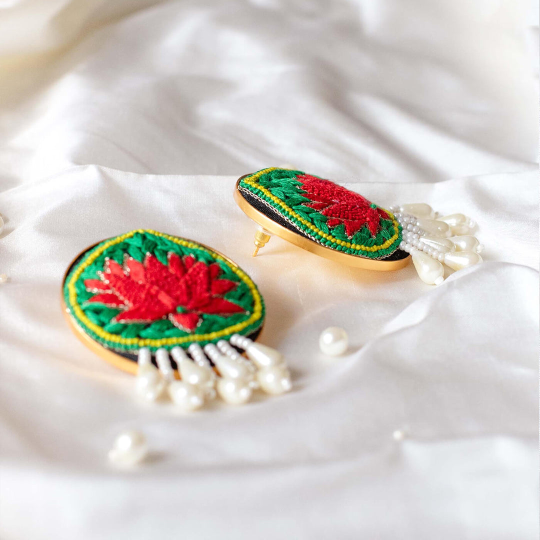 Woven Lotus Lian Earrings
