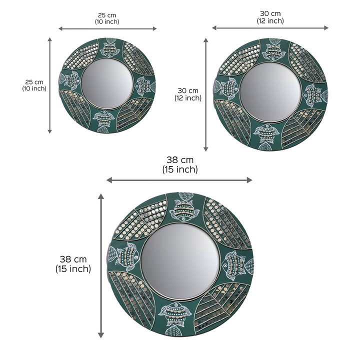 Lippan & Madhubani Fusion Mirror