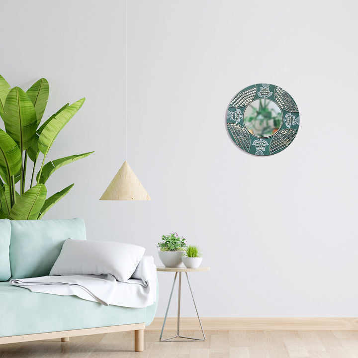 Lippan & Madhubani Fusion Mirror
