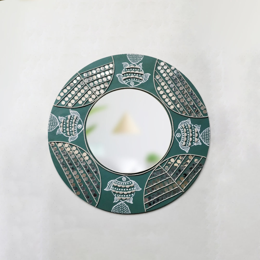 Lippan & Madhubani Fusion Mirror