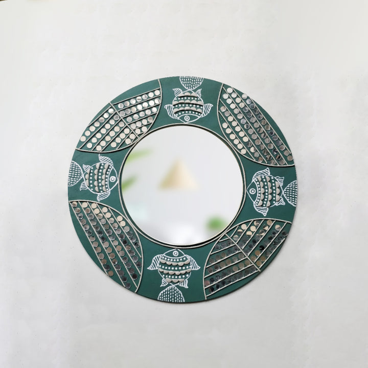 Lippan & Madhubani Fusion Mirror