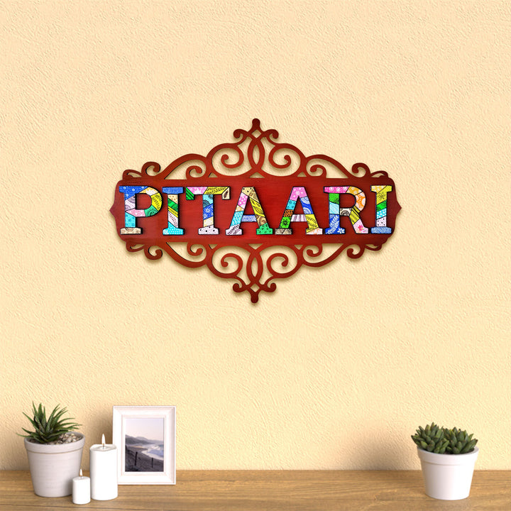 Handpainted Patterned Letters Quirky Nameboard