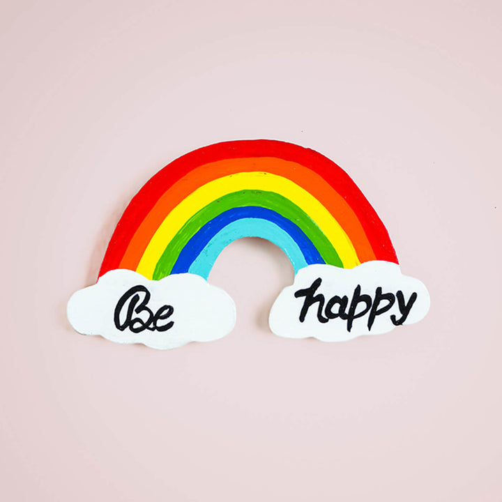 Be Happy Rainbow Fridge Magnet