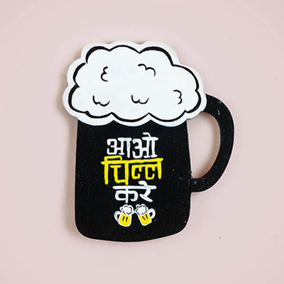 Aao Chill Karo Beer Mug Fridge Magnet