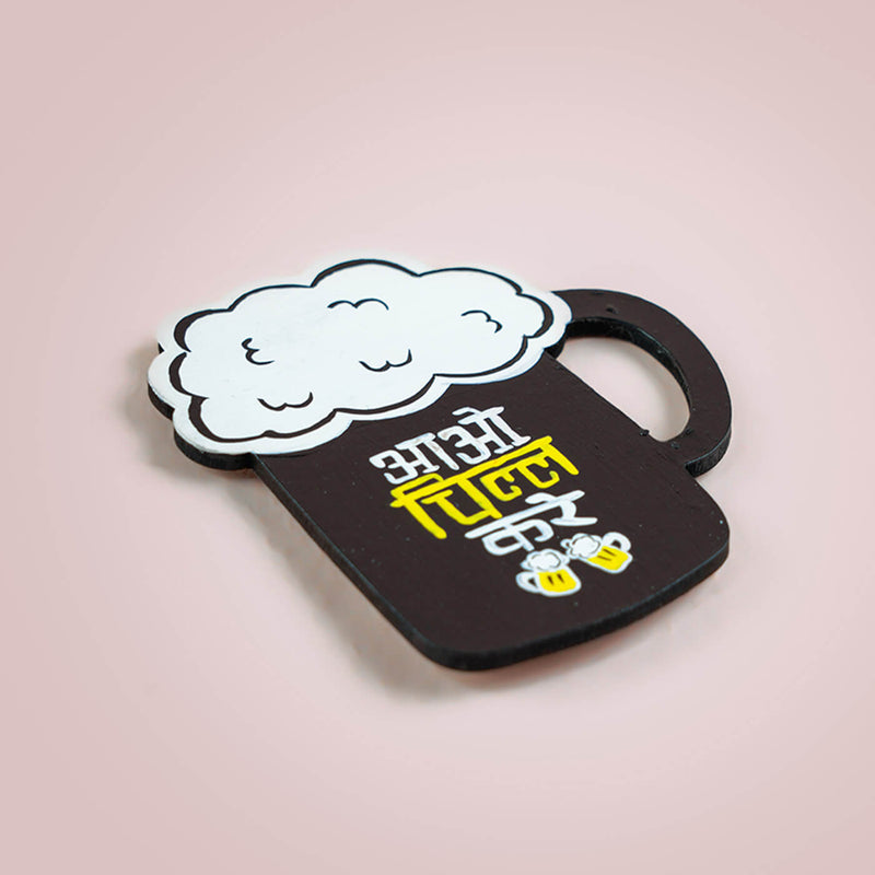 Aao Chill Karo Beer Mug Fridge Magnet