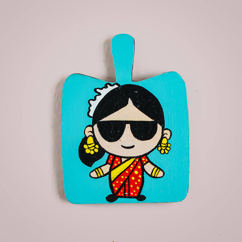 Cool Indian Characters MDF Fridge Magnets - Set of 3