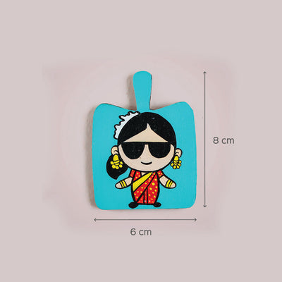 Cool Indian Characters MDF Fridge Magnets - Set of 3
