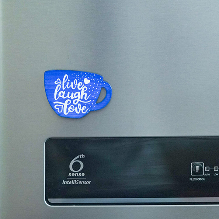 Live, Laugh, Love in Coffe Cup Fridge Magnet