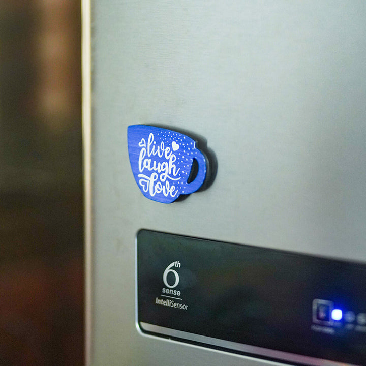 Live, Laugh, Love in Coffe Cup Fridge Magnet