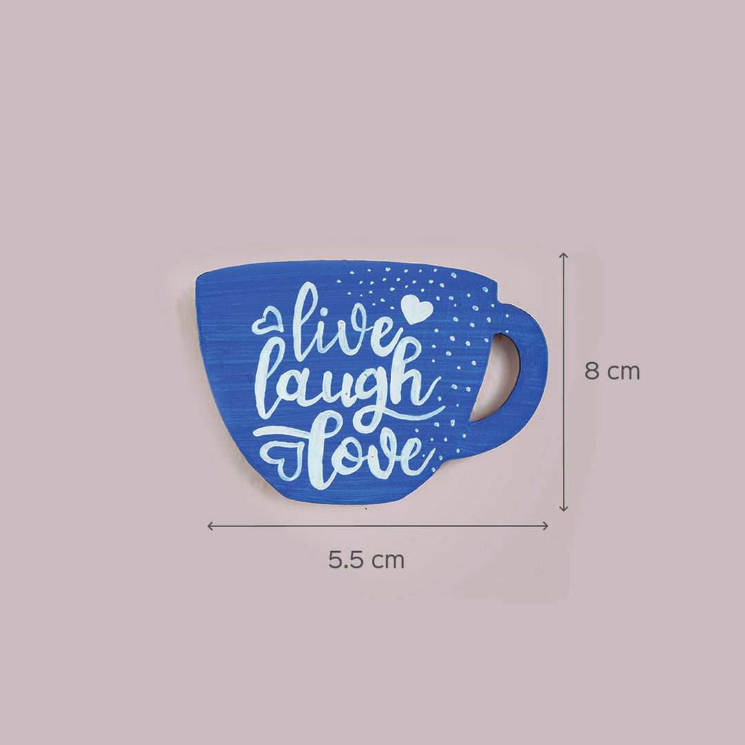 Live, Laugh, Love in Coffe Cup Fridge Magnet