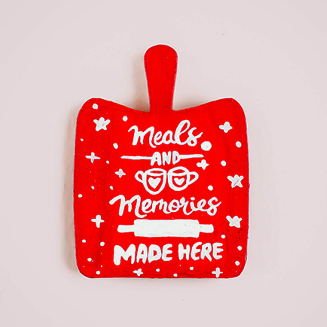 Colourful Hand-Painted MDF Fridge Magnets - Set of 4 - Zwende