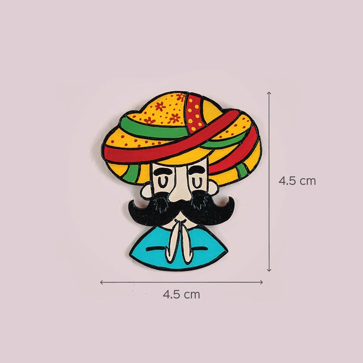 Cool Indian Characters MDF Fridge Magnets - Set of 3 - Zwende