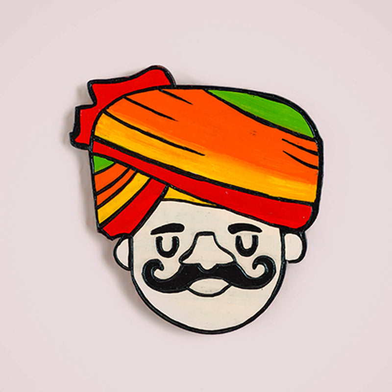 Marathi Turban Man Fridge Magnet