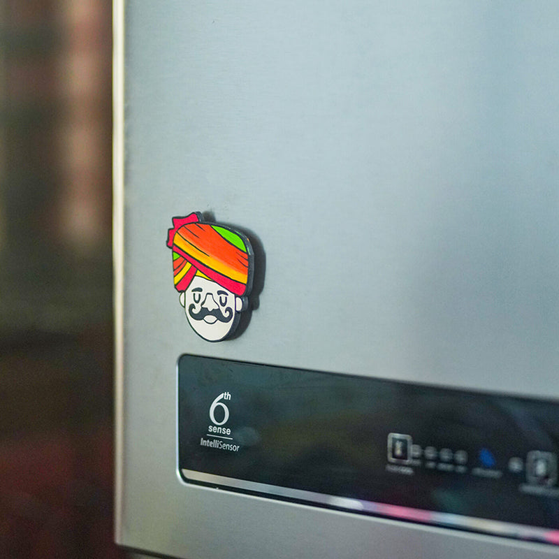 Marathi Turban Man Fridge Magnet