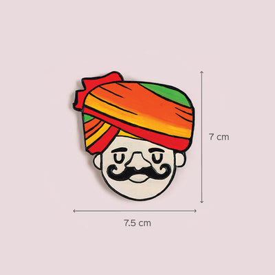 Marathi Turban Man Fridge Magnet