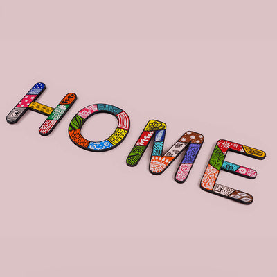 Handpainted Patterned Letters Wall Decor - HOME