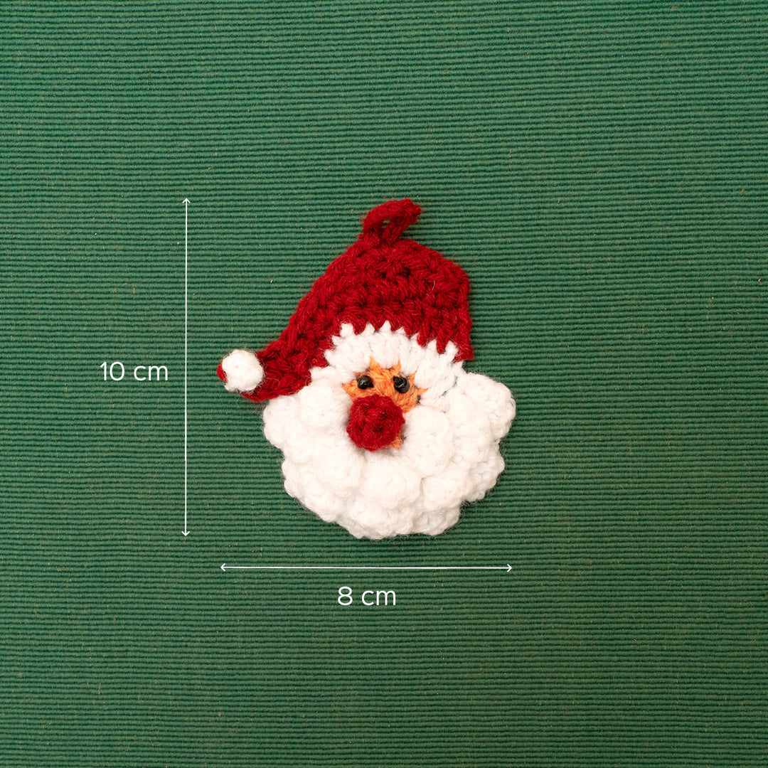 Handmade Santa Crochet Ornaments For Christmas Tree Decoration | Set Of 2