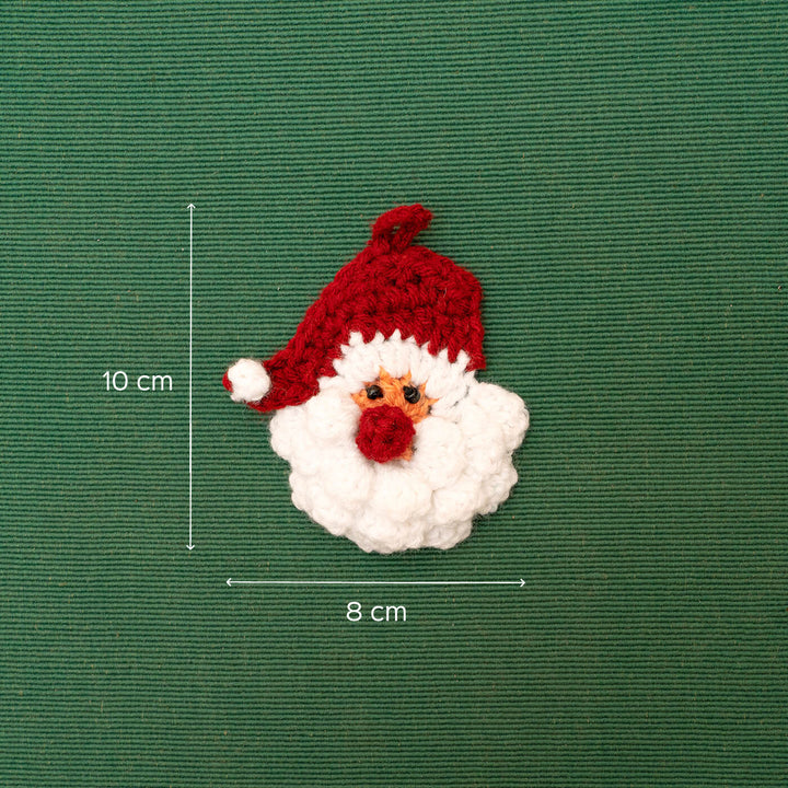 Handmade Santa Crochet Ornaments For Christmas Tree Decoration | Set Of 2