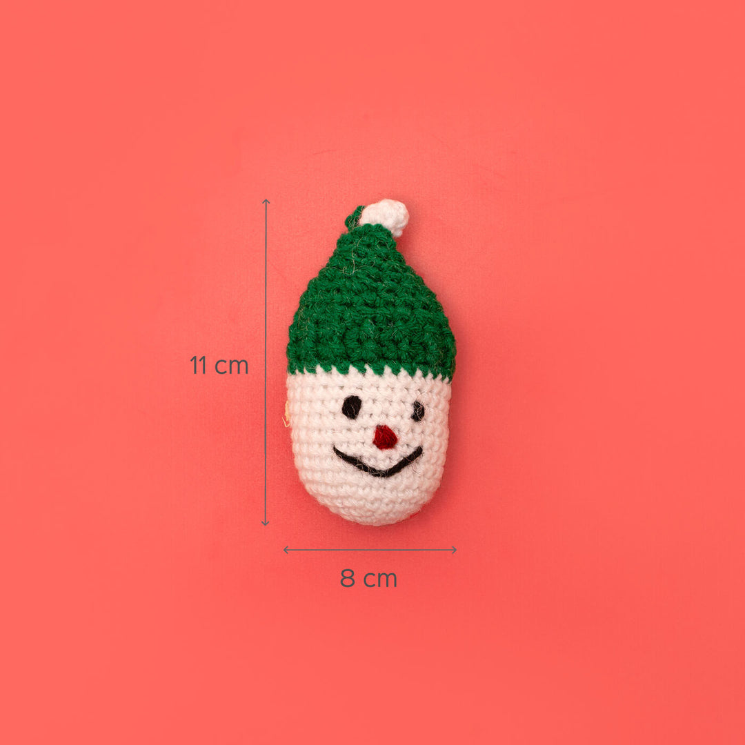 Handmade Snowman Crochet Ornaments For Christmas Tree Decoration | Set Of 2