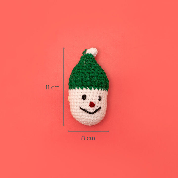 Handmade Snowman Crochet Ornaments For Christmas Tree Decoration | Set Of 2