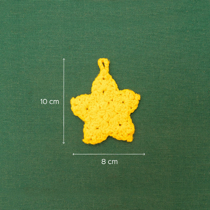 Handmade Star Crochet Ornaments For Christmas Tree Decoration | Set Of 2
