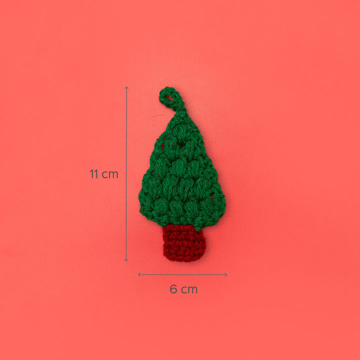 Handmade Xmas Tree Crochet Ornaments For Christmas Tree Decoration | Set Of 2