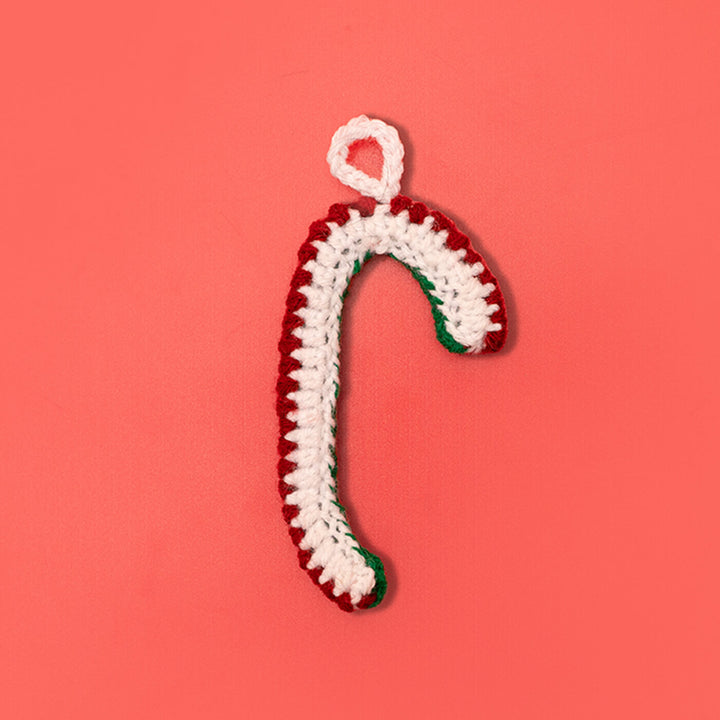 Handmade Candy Crochet Ornaments For Christmas Tree Decoration | Set Of 2