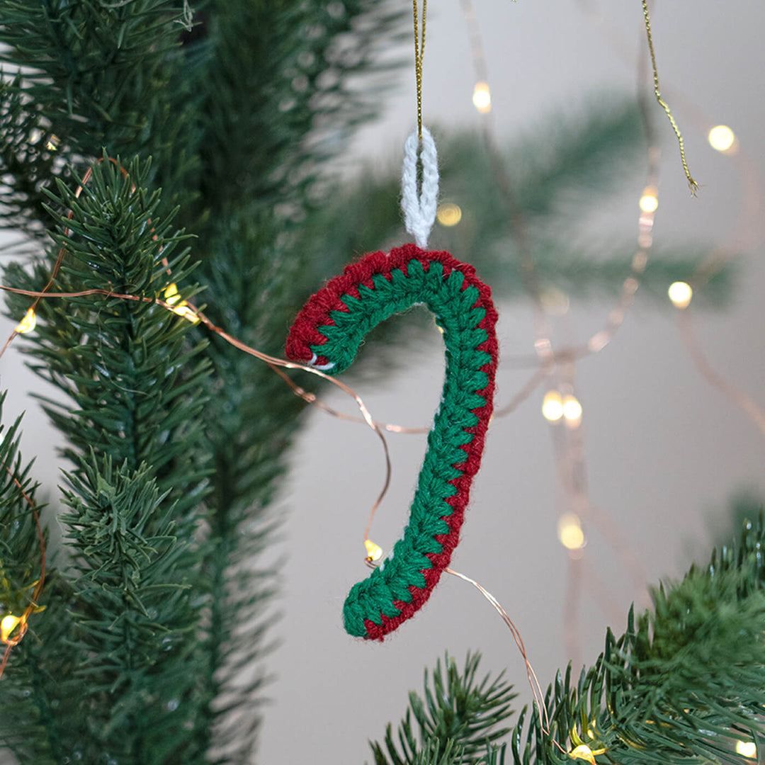 Handmade Candy Crochet Ornaments For Christmas Tree Decoration | Set Of 2