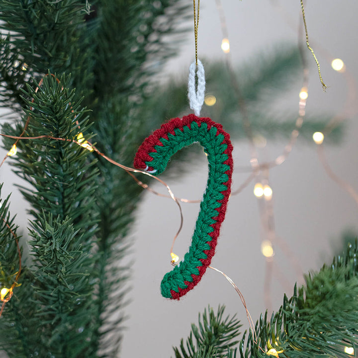 Handmade Candy Crochet Ornaments For Christmas Tree Decoration | Set Of 2