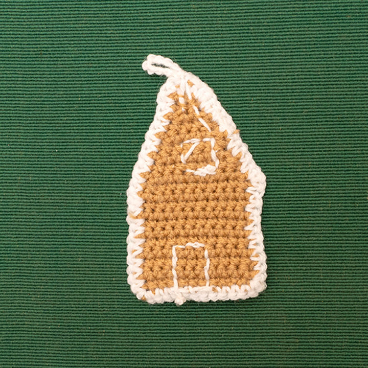 Handmade Gingerbread House Crochet Ornaments For Christmas Tree Decoration | Set Of 2