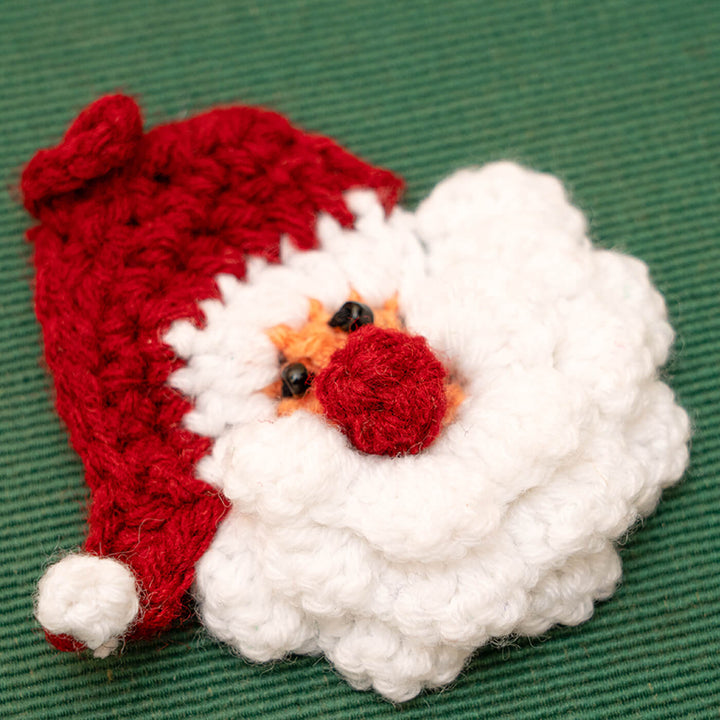 Handmade Santa Crochet Ornaments For Christmas Tree Decoration | Set Of 2