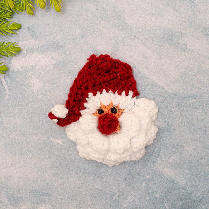 Handmade Santa Crochet Ornaments For Christmas Tree Decoration | Set Of 2