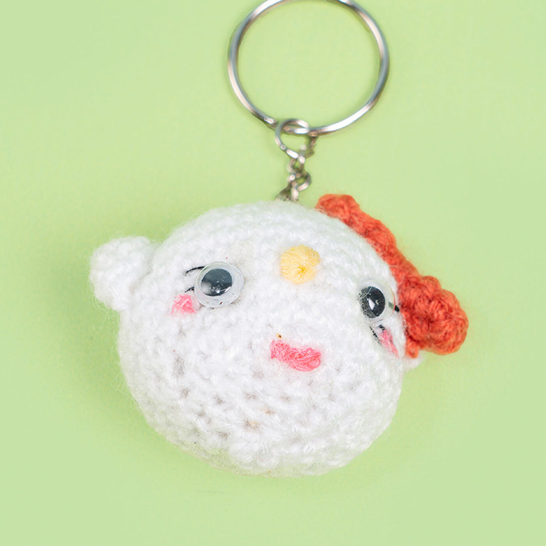 Handmade Crochet Hello Kitty Keychain