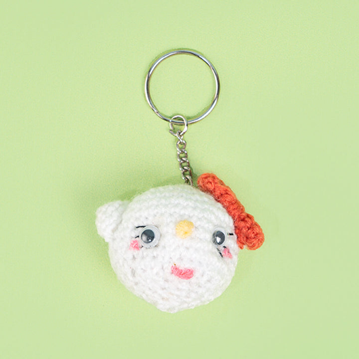 Handmade Crochet Hello Kitty Keychain