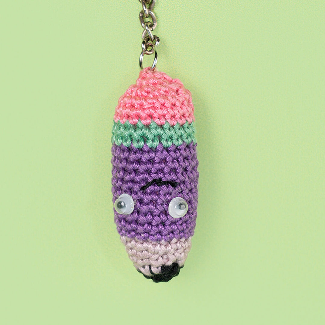 Handmade Crochet Pencil Keychain