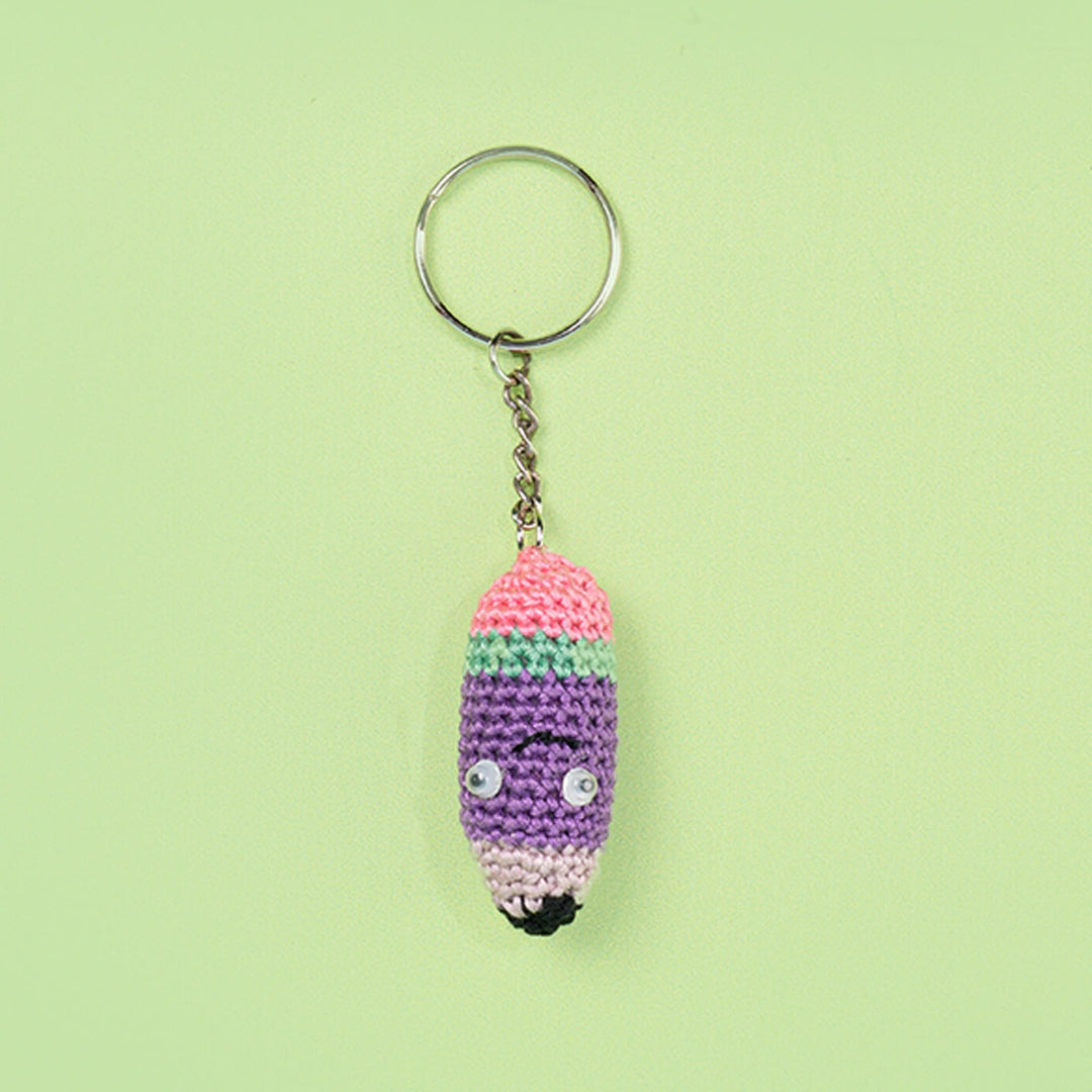 Handmade Crochet Pencil Keychain