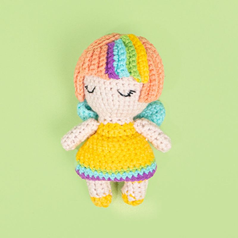 Handmade Crochet Rainbow Doll