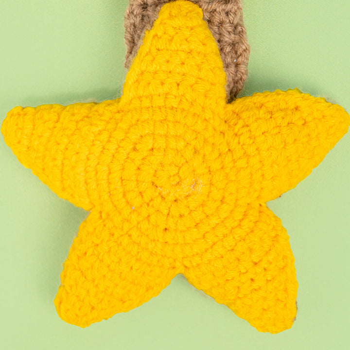 Handmade Crochet Star Rattle cum Teether