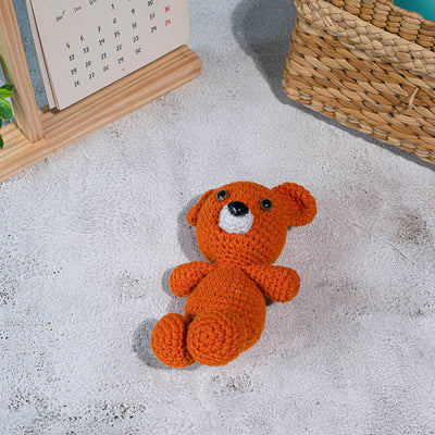 Handmade Crochet Brown Teddy Bear