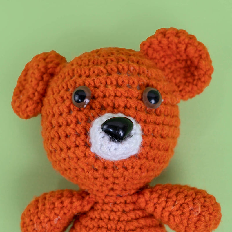 Handmade Crochet Brown Teddy Bear