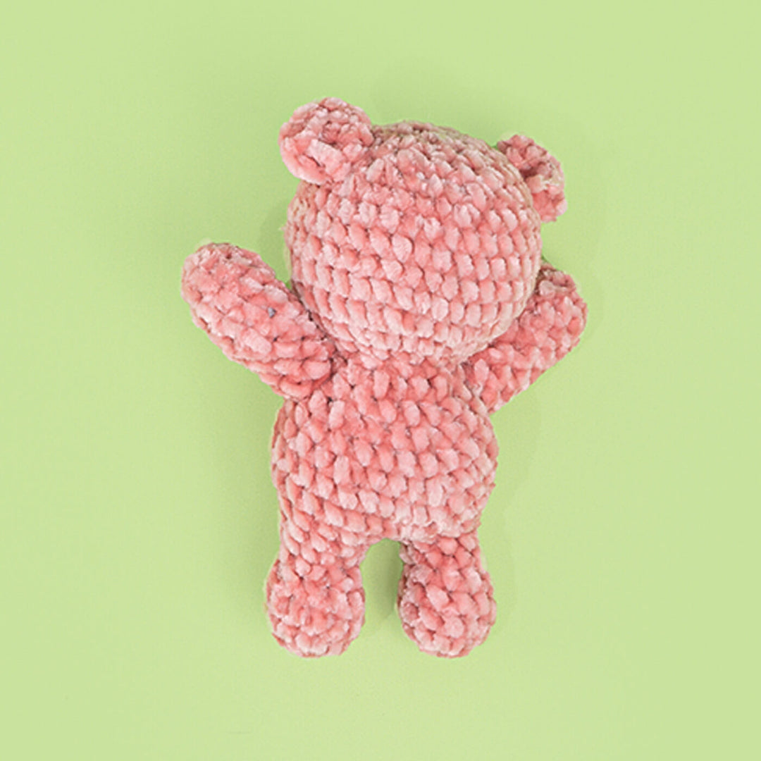 Handmade Crochet Pink Teddy Bear