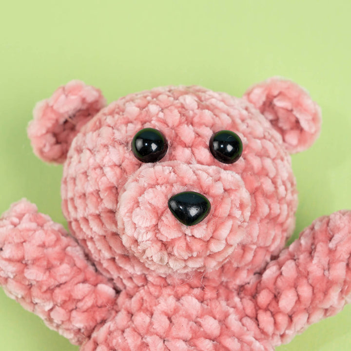 Handmade Crochet Pink Teddy Bear