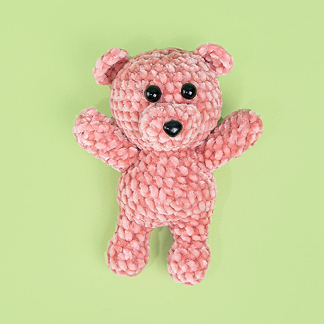 Handmade Crochet Pink Teddy Bear