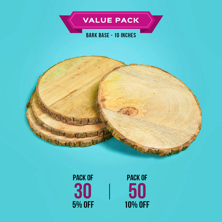 Saver Bundle - Ready to Decorate Bark Base - 10 inches